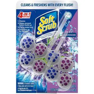 Soft Scrub 4-in-1 Rim Hanger Toilet Bowl Cleaner, Lavender, 2 Count Soft Scrub 4-in-1 Rim Hanger Toilet Bowl Cleaner, Lavender, 2 Count