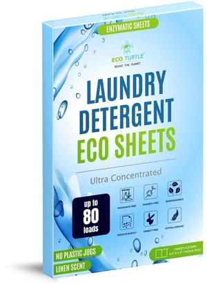 80 Loads Ultra Concentrated Laundry Detergent Sheets, Eco-Friendly 80 Loads Ultra Concentrated Laundry Detergent Sheets, Eco-Friendly