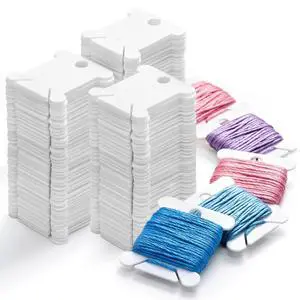 RAINFLOW 150PCS Plastic Embroidery Floss Bobbins Thread Organizer Cards RAINFLOW 150PCS Plastic Embroidery Floss Bobbins Thread Organizer Cards