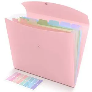 SKYDUE Cute Accordion File Organizer, Expanding File Folder with 8 Pockets, Colorful Tabs for School Office Hospital Tax Receipts Storage, Letter/A4 Size Pink SKYDUE Cute Accordion File Organizer, Expanding File Folder with 8 Pockets, Colorful Tabs for School Office Hospital Tax Receipts Storage, Letter/A4 Size Pink