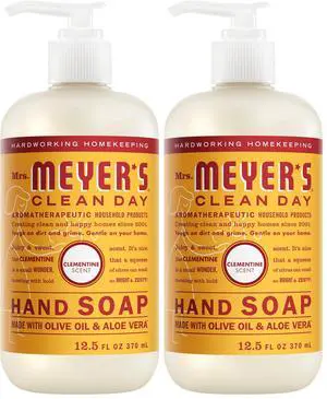 MRS. MEYER'S CLEAN DAY Hand Soap, Clementine Scent, 12.5 Fl Oz (Pack of 2) MRS. MEYER'S CLEAN DAY Hand Soap, Clementine Scent, 12.5 Fl Oz (Pack of 2)