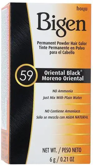 Bigen Permanent Powder Hair Color, Oriental Black 59, Unisex Adult Bigen Permanent Powder Hair Color, Oriental Black 59, Unisex Adult