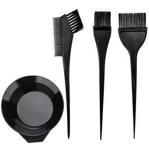Black Hair Dye Color Brush and Bowl Set Black Hair Dye Color Brush and Bowl Set