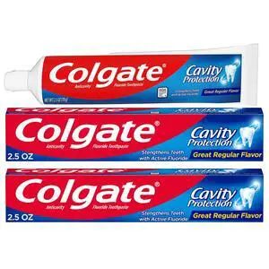 Colgate Cavity Protection Toothpaste With Fluoride, 2.5oz + 60% Free, 2-Pack Colgate Cavity Protection Toothpaste With Fluoride, 2.5oz + 60% Free, 2-Pack