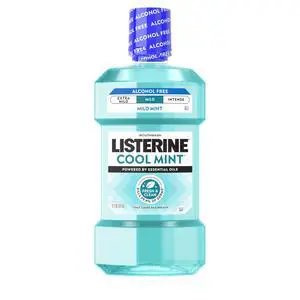 Listerine Cool Mint Alcohol Free Mouthwash, 33.8 fl oz (1 L) Listerine Cool Mint Alcohol Free Mouthwash, 33.8 fl oz (1 L)