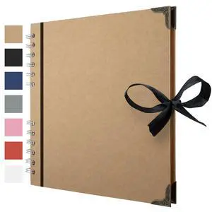 Bstorify 60-Page 8x8 Inch Brown Scrapbook Album Bstorify 60-Page 8x8 Inch Brown Scrapbook Album