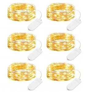 Minetom 6 Pack Battery Operated LED Fairy Lights for Christmas Decor Minetom 6 Pack Battery Operated LED Fairy Lights for Christmas Decor
