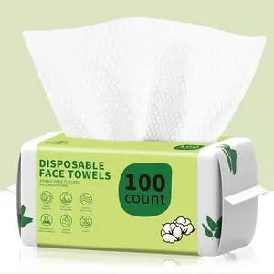 Biodegradable Ultra Soft Thick Lint-Free Disposable Face Towels 100 Count, Makeup Remover Dry Wipes, Multi-Purpose Cleansing Towelettes for Sensitive Skin Biodegradable Ultra Soft Thick Lint-Free Disposable Face Towels 100 Count, Makeup Remover Dry Wipes, Multi-Purpose Cleansing Towelettes for Sensitive Skin