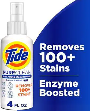 Tide PureClean Stain Remover 4fl oz, Enzyme Powered, OXI, Fast-Acting, Color-Safe Formula Tide PureClean Stain Remover 4fl oz, Enzyme Powered, OXI, Fast-Acting, Color-Safe Formula