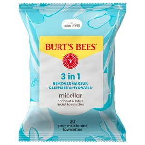 Burt's Bees Micellar Coconut and Lotus 3-in-1 Makeup Removing and Cleansing Wipes, 30 Count Burt's Bees Micellar Coconut and Lotus 3-in-1 Makeup Removing and Cleansing Wipes, 30 Count