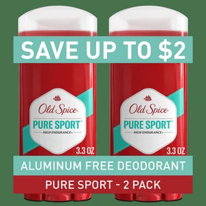 Old Spice High Endurance Pure Sport Aluminum Free Deodorant for Men, 3.4 oz, Twin Pack Old Spice High Endurance Pure Sport Aluminum Free Deodorant for Men, 3.4 oz, Twin Pack