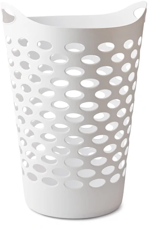 Mainstays Flexible Round Laundry Hamper, White Plastic Mainstays Flexible Round Laundry Hamper, White Plastic