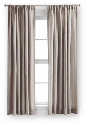 Mainstays 100% Cotton Indoor Sheer Rod Pocket Single Curtain Panel, 50"W x 63"L, Beige Mainstays 100% Cotton Indoor Sheer Rod Pocket Single Curtain Panel, 50"W x 63"L, Beige