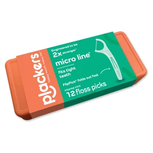 Plackers Micro Line Floss Picks, Intense Mint, 12 Count Plackers Micro Line Floss Picks, Intense Mint, 12 Count