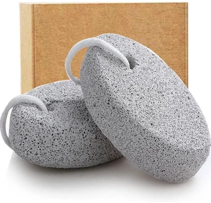 Borogo 2-Pack Natural Foot Pumice Stone, Lava Pedicure Tools, Hard Skin Callus Remover for Feet and Hands, White Borogo 2-Pack Natural Foot Pumice Stone, Lava Pedicure Tools, Hard Skin Callus Remover for Feet and Hands, White