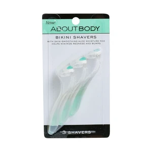 About Body Bikini Shavers 3-Pack Japanese Steel Razor for Shaving, Exfoliating and Trimming Intimate Areas with Skin-Soothing Aloe Moisture Pad About Body Bikini Shavers 3-Pack Japanese Steel Razor for Shaving, Exfoliating and Trimming Intimate Areas with Skin-Soothing Aloe Moisture Pad