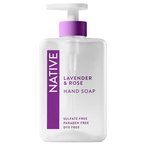 Native Liquid Hand Soap, 13oz, Lavender & Rose Scent, Plant-Based Cleansers, Sulfate & Paraben Free, Non-Drying Formula for Soft, Smooth Hands Native Liquid Hand Soap, 13oz, Lavender & Rose Scent, Plant-Based Cleansers, Sulfate & Paraben Free, Non-Drying Formula for Soft, Smooth Hands