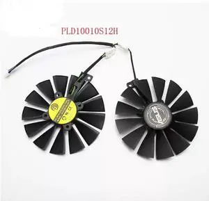 Pair GPU Graphics Card Cooling Fan Set PLD10010S12H Fan-A & Fan-B, 95mm DC 12V 0.25A 4-Pin PWM Replacement Cooler Compatible with ASUS ROG Strix RX 470 RX 570 RX 580 GTX 1050 1050Ti Gaming Video Card Pair GPU Graphics Card Cooling Fan Set PLD10010S12H Fan-A & Fan-B, 95mm DC 12V 0.25A 4-Pin PWM Replacement Cooler Compatible with ASUS ROG Strix RX 470 RX 570 RX 580 GTX 1050 1050Ti Gaming Video Card