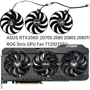 90mm GPU Cooling Fan T129215SU, DC12V 7Pin PWM Video Card Cooler Replacement for ASUS ROG Strix RTX 2060, RTX 2070 SUPER, RTX 2080, RTX 2080 SUPER, RTX 2080 Ti Graphics Card 90mm GPU Cooling Fan T129215SU, DC12V 7Pin PWM Video Card Cooler Replacement for ASUS ROG Strix RTX 2060, RTX 2070 SUPER, RTX 2080, RTX 2080 SUPER, RTX 2080 Ti Graphics Card