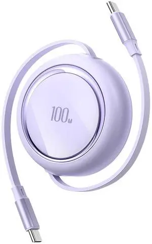 AJMRTC 100W Retractable USB-C to USB-C Cable 3.3ft/100cm, 4 Adjustable Length Presets, Mini Portable Travel Type C Fast Charging Cord for iPhone 16/15 MacBook iPad Samsung Galaxy S24 S21 Note10, Purpl AJMRTC 100W Retractable USB-C to USB-C Cable 3.3ft/100cm, 4 Adjustable Length Presets, Mini Portable Travel Type C Fast Charging Cord for iPhone 16/15 MacBook iPad Samsung Galaxy S24 S21 Note10, Purpl