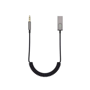 AJMRTC Bluetooth 5.3 Car AUX Receiver, USB Powered Wireless Audio Adapter with Microphone for HandsFree Call, 50cm Coiled Braided Cord 10M Range Lossless Music for Car Stereo Phone Wired Speaker AJMRTC Bluetooth 5.3 Car AUX Receiver, USB Powered Wireless Audio Adapter with Microphone for HandsFree Call, 50cm Coiled Braided Cord 10M Range Lossless Music for Car Stereo Phone Wired Speaker