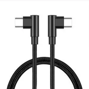 AJMRTC Dual 90° USBC to USBC Cable 0.2M/0.66FT,60W PD Fast Charge Data Sync Nylon Braided Cord for Gaming Samsung iPad Laptop Switch Android USBC Devices AJMRTC Dual 90° USBC to USBC Cable 0.2M/0.66FT,60W PD Fast Charge Data Sync Nylon Braided Cord for Gaming Samsung iPad Laptop Switch Android USBC Devices