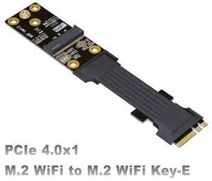 AJMRTC M.2 Key AE to M.2 Key A/E Riser Extension Cable 1.97Inch(5CM) NGFF WiFi 6 WiFi6E Bluetooth Wireless Network Card Extender, PCIE x1 M.2 Antenna Riser Cable for Desktop Internal Wireless Adapte AJMRTC M.2 Key AE to M.2 Key A/E Riser Extension Cable 1.97Inch(5CM) NGFF WiFi 6 WiFi6E Bluetooth Wireless Network Card Extender, PCIE x1 M.2 Antenna Riser Cable for Desktop Internal Wireless Adapte