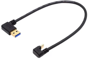 AJMRTC USB3.0 Male to Male Power Data Cable, LeftAngled TypeA & Opposite UShape BackAngled USBC Connector, 5Gbps HighSpeed Sync Cord for Smartphones, Tablets, Cameras and USBC Compatible Device AJMRTC USB3.0 Male to Male Power Data Cable, LeftAngled TypeA & Opposite UShape BackAngled USBC Connector, 5Gbps HighSpeed Sync Cord for Smartphones, Tablets, Cameras and USBC Compatible Device