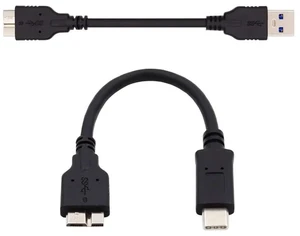AJMRTC 2Pcs Set 15cm USB 3.1 Short Cable, USBC to Micro 3.0 & USB 3.0 TypeA to Micro 3.0 B Male Data Cord, HighSpeed SSD Hard Drive Disk Transfer Cable for External SSD, Hard Disk Drives AJMRTC 2Pcs Set 15cm USB 3.1 Short Cable, USBC to Micro 3.0 & USB 3.0 TypeA to Micro 3.0 B Male Data Cord, HighSpeed SSD Hard Drive Disk Transfer Cable for External SSD, Hard Disk Drives