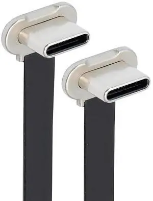 AJMRTC 15cm Angled Ultra Slim Flat USBC to USBC Cable, USB 2.0 480Mbps Data Sync FPC Cord, 65W PD Fast Charging Flat Ribbon Cable for Laptops, Tablets, Smartphones and NarrowSpace Installations AJMRTC 15cm Angled Ultra Slim Flat USBC to USBC Cable, USB 2.0 480Mbps Data Sync FPC Cord, 65W PD Fast Charging Flat Ribbon Cable for Laptops, Tablets, Smartphones and NarrowSpace Installations