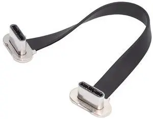AJMRTC Dual Angled Ultra Slim Flat USBC to USBC Cable, USB2.0 480Mbps Data 65W PD Fast Charge Cord 70MM Short Flat Cable for Laptop Tablet Smartphone USBC Peripherals AJMRTC Dual Angled Ultra Slim Flat USBC to USBC Cable, USB2.0 480Mbps Data 65W PD Fast Charge Cord 70MM Short Flat Cable for Laptop Tablet Smartphone USBC Peripherals