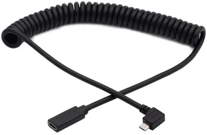 AJMRTC Stretch Coiled Micro USB Male to USBC Female Extension Cable, Power & Data Transfer Spring Cord for Gaming Keyboard Mouse, Convert Micro USB Port to TypeC Interface for Peripherals AJMRTC Stretch Coiled Micro USB Male to USBC Female Extension Cable, Power & Data Transfer Spring Cord for Gaming Keyboard Mouse, Convert Micro USB Port to TypeC Interface for Peripherals