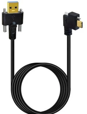 AJMRTC 0.5M USB3.1 TypeC to USB3.0A Locking Data Cable, 90Degree RightAngle Dual Screw Lock Industrial Machine Vision Cable for Industrial Camera Image Acquisition Equipment AJMRTC 0.5M USB3.1 TypeC to USB3.0A Locking Data Cable, 90Degree RightAngle Dual Screw Lock Industrial Machine Vision Cable for Industrial Camera Image Acquisition Equipment
