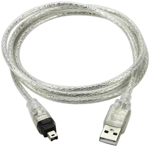 AJMRTC USB Male to Firewire IEEE 1394 4Pin Male iLink DV Adapter Cable, 1M, Compatible with Sony DCRTRV75E Handycam Camcorder, for Digital Video Data & Audio Transfer, USBA to 1394 4Pin Cord AJMRTC USB Male to Firewire IEEE 1394 4Pin Male iLink DV Adapter Cable, 1M, Compatible with Sony DCRTRV75E Handycam Camcorder, for Digital Video Data & Audio Transfer, USBA to 1394 4Pin Cord