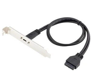 AJMRTC SinglePort USBC Female to USB 3.0 Motherboard 19Pin Header Cable, 40CM Internal PC FrontPanel Extension Cord, Convert Motherboard 19Pin Header to USBC Female Port for Desktop PC Case Modd AJMRTC SinglePort USBC Female to USB 3.0 Motherboard 19Pin Header Cable, 40CM Internal PC FrontPanel Extension Cord, Convert Motherboard 19Pin Header to USBC Female Port for Desktop PC Case Modd