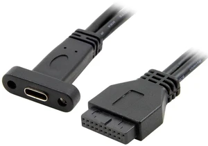 AJMRTC SinglePort USBC Female to USB 3.0 Motherboard 19Pin Header Cable, 40CM Internal PC Case Modding Cord, Convert Motherboard USB3.0 19Pin Header to USBC Female Port for Desktop Chassis Upgrad AJMRTC SinglePort USBC Female to USB 3.0 Motherboard 19Pin Header Cable, 40CM Internal PC Case Modding Cord, Convert Motherboard USB3.0 19Pin Header to USBC Female Port for Desktop Chassis Upgrad
