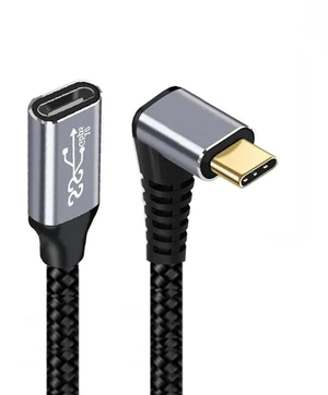AJMRTC UpDown 90 Degree Angled USBC Male to Female Extension Cable with Sleeve, USB 3.1 Gen2 10Gbps 100W PD Fast Charging Extender Cord, 20CM Short TypeC Cable for Laptops, Tablets, USBC Periphera AJMRTC UpDown 90 Degree Angled USBC Male to Female Extension Cable with Sleeve, USB 3.1 Gen2 10Gbps 100W PD Fast Charging Extender Cord, 20CM Short TypeC Cable for Laptops, Tablets, USBC Periphera