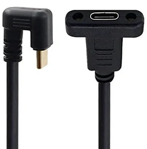 AJMRTC 30cm 180Degree UShape BackAngled USBC Male to Female Extension Cable, USB3.1 Gen2 10Gbps Data PassThrough Cord for Laptop, Docking Station, Compact Space Wiring AJMRTC 30cm 180Degree UShape BackAngled USBC Male to Female Extension Cable, USB3.1 Gen2 10Gbps Data PassThrough Cord for Laptop, Docking Station, Compact Space Wiring