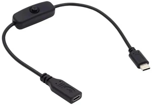 AJMRTC USBC Male to Female Extension Cable with OnOff Power Switch Button, USB TypeC Power Control Cord for Raspberry Pi 4B, Laptop, Mechanical Keyboard, USBC Peripherals, DIY Project Power Manage AJMRTC USBC Male to Female Extension Cable with OnOff Power Switch Button, USB TypeC Power Control Cord for Raspberry Pi 4B, Laptop, Mechanical Keyboard, USBC Peripherals, DIY Project Power Manage