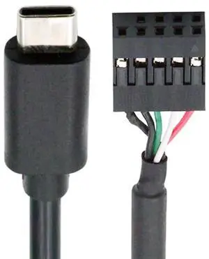 AJMRTC USB 2.0 9Pin 10Pin Motherboard Header to USBC Male Cable 50cm, Internal FrontPanel Adapter Cord for Mini Monitor, Sensor Panel, Industrial Camera and Small USBC Peripherals AJMRTC USB 2.0 9Pin 10Pin Motherboard Header to USBC Male Cable 50cm, Internal FrontPanel Adapter Cord for Mini Monitor, Sensor Panel, Industrial Camera and Small USBC Peripherals