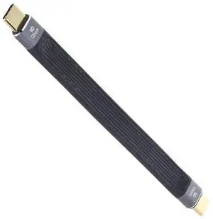 AJMRTC USB 3.1 Gen2 Flat Slim FPC USBC Male to Male Cable, 10Gbps HighSpeed Data Sync 65W PD Fast Charging Short Flexible Ribbon Cord 13CM for Laptops, Smartphones and USBC Gadgets AJMRTC USB 3.1 Gen2 Flat Slim FPC USBC Male to Male Cable, 10Gbps HighSpeed Data Sync 65W PD Fast Charging Short Flexible Ribbon Cord 13CM for Laptops, Smartphones and USBC Gadgets