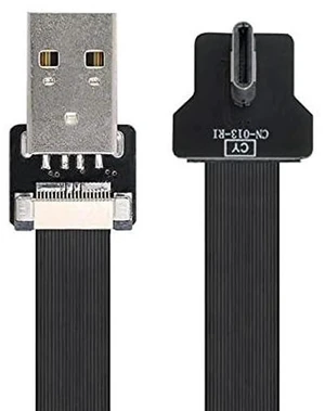 AJMRTC 50cm Right Angled USB 2.0 TypeA Male to USBC Male Flat Slim FPC Ribbon Data Cable, 90 Degree Flexible Flat Sync Cord for FPV Drone, External Disk, Smartphones & SpaceLimited Installations AJMRTC 50cm Right Angled USB 2.0 TypeA Male to USBC Male Flat Slim FPC Ribbon Data Cable, 90 Degree Flexible Flat Sync Cord for FPV Drone, External Disk, Smartphones & SpaceLimited Installations