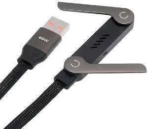 AJMRTC 65W Foldable Fast Charging Cable 150CM, USBA Male to USBC Male Cord with Builtin Dual Phone Stand Holder, Durable MultiAngle Bracket Charger Cable for Smartphones, Tablets HandsFree Viewin AJMRTC 65W Foldable Fast Charging Cable 150CM, USBA Male to USBC Male Cord with Builtin Dual Phone Stand Holder, Durable MultiAngle Bracket Charger Cable for Smartphones, Tablets HandsFree Viewin