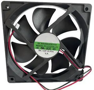 PY-1225H12S DC Brushless 12V 0.35A 120x120x25mm 12025 2Wire HighAirflow Axial Fan, Replacement 120mm Fan for Ice Maker, Incubator, PC Case, Industrial Cabinet PY-1225H12S DC Brushless 12V 0.35A 120x120x25mm 12025 2Wire HighAirflow Axial Fan, Replacement 120mm Fan for Ice Maker, Incubator, PC Case, Industrial Cabinet