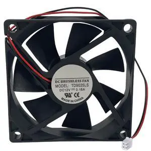 TD9025LS DC Brushless 12V 0.16A 90x90x25mm 9025 2Wire Hydraulic Bearing Silent Fan, Replacement 90mm Fan for Wine Cooler, Hotel Refrigerator, Industrial Cabinet Power Supply TD9025LS DC Brushless 12V 0.16A 90x90x25mm 9025 2Wire Hydraulic Bearing Silent Fan, Replacement 90mm Fan for Wine Cooler, Hotel Refrigerator, Industrial Cabinet Power Supply