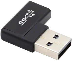 AJMRTC 90 Degree Horizontal Right Angled USBC Female to USBA Male Adapter, USB3.0 Flat TypeC Converter, Data Sync & Charging Connector for Laptop, Desktop, Phone, USBC Peripherals AJMRTC 90 Degree Horizontal Right Angled USBC Female to USBA Male Adapter, USB3.0 Flat TypeC Converter, Data Sync & Charging Connector for Laptop, Desktop, Phone, USBC Peripherals