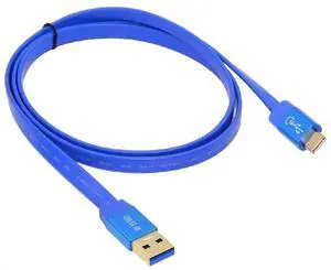 AJMRTC 10Gbps USB 3.0 Ultra Flat Slim TypeA Male to USBC Male Data Cable Blue 30CM, HighSpeed Flat USBA to USBC Cord for SSD External Disks, Cameras, Laptops, Computers Fast File Transfer AJMRTC 10Gbps USB 3.0 Ultra Flat Slim TypeA Male to USBC Male Data Cable Blue 30CM, HighSpeed Flat USBA to USBC Cord for SSD External Disks, Cameras, Laptops, Computers Fast File Transfer