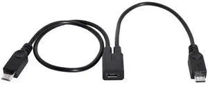 AJMRTC Micro USB Female to Dual 2 Micro USB Male Y Splitter Charging Extension Cable, Black 1to2 Power Cord Compatible with Galaxy S5 i9600 S4 I9500 Note2 N7100 S3 I9300 S2 9100 Old MicroUSB Androi AJMRTC Micro USB Female to Dual 2 Micro USB Male Y Splitter Charging Extension Cable, Black 1to2 Power Cord Compatible with Galaxy S5 i9600 S4 I9500 Note2 N7100 S3 I9300 S2 9100 Old MicroUSB Androi