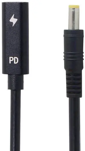AJMRTC USBC TypeC Female Input to DC 5.5x2.5mm PD Charging Power Cable, 1820V DC Output Converter Cord for Compatible Laptops Power Supply AJMRTC USBC TypeC Female Input to DC 5.5x2.5mm PD Charging Power Cable, 1820V DC Output Converter Cord for Compatible Laptops Power Supply