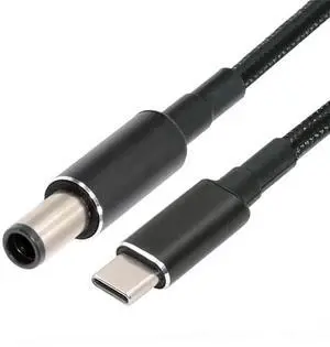 AJMRTC USBC TypeC 100W 20V Input to DC 7.4*5.0mm PD 65W Output Charging Cable 1.8M, QC PD Power Converter Cord for HP Laptops AJMRTC USBC TypeC 100W 20V Input to DC 7.4*5.0mm PD 65W Output Charging Cable 1.8M, QC PD Power Converter Cord for HP Laptops